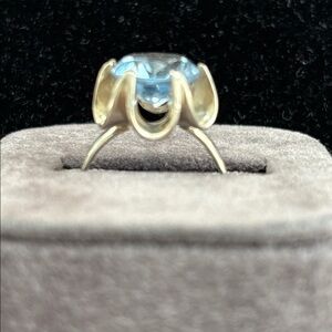 VTG Blue Topaz Sterling Silver Ring, Mexico